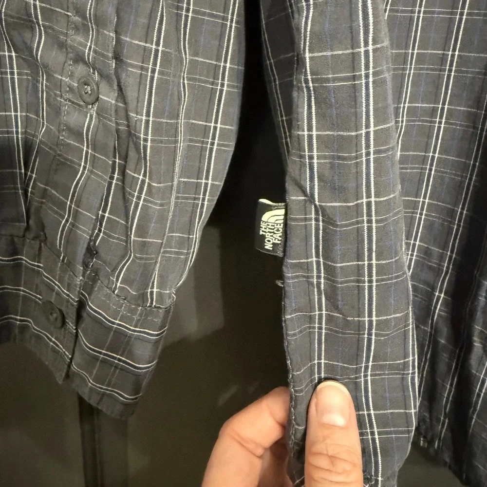 The North Face Mens Long Sleeve Plaid Button Up Shirt Size Medium M‎